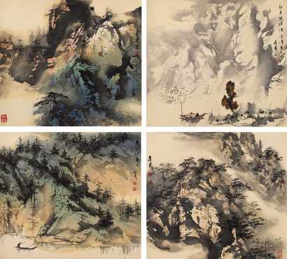 崔森茂 2006年作 山水 册页（四开）